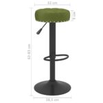 Tabourets de bar lot de 2 vert clair velours – Image 7