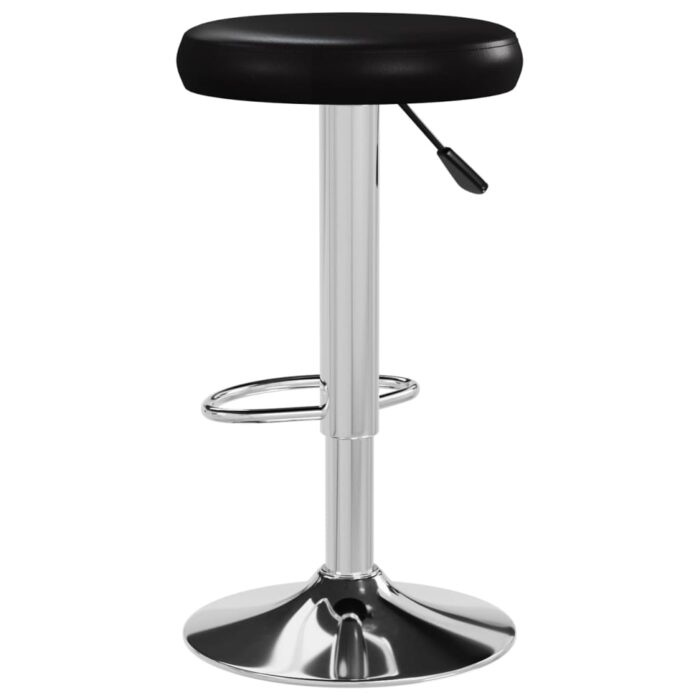 Tabourets de bar lot de 2 noir similicuir – Image 4
