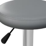 Tabourets de bar lot de 2 gris similicuir – Image 6