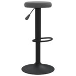 Tabourets de bar lot de 2 gris foncé velours – Image 2