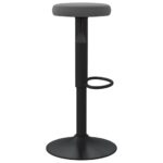 Tabourets de bar lot de 2 gris foncé velours – Image 3
