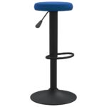 Tabourets de bar lot de 2 bleu velours – Image 2