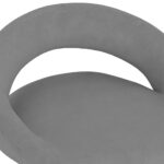 Tabourets de bar lot de 2 gris clair velours – Image 6