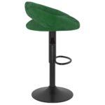Tabourets de bar lot de 2 vert foncé velours – Image 3