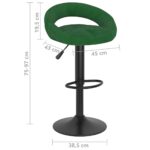 Tabourets de bar lot de 2 vert foncé velours – Image 7
