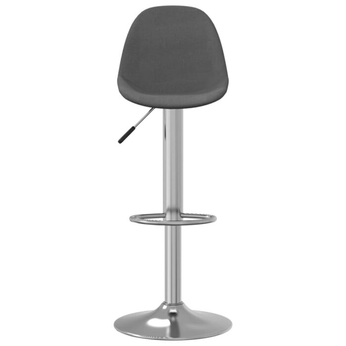 Tabourets de bar lot de 2 gris foncé tissu – Image 3