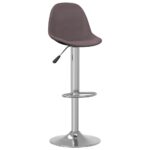 Tabourets de bar lot de 2 taupe tissu – Image 2