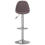 Tabourets de bar lot de 2 taupe tissu – Image 3