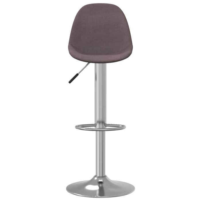 Tabourets de bar lot de 2 taupe tissu – Image 3