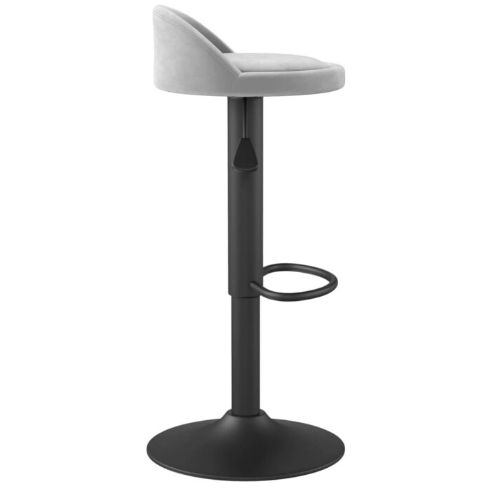 Tabouret de bar Gris clair Velours – Image 2