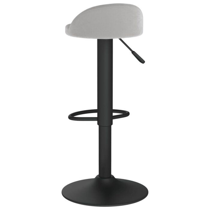 Tabouret de bar Gris clair Velours – Image 3