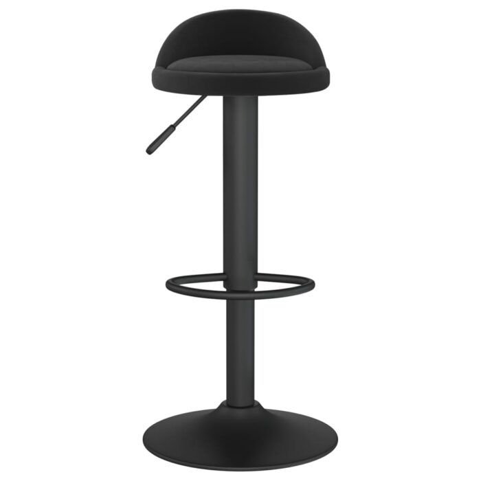Tabourets de bar lot de 2 Noir Velours – Image 2