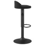 Tabourets de bar lot de 2 Noir Velours – Image 3