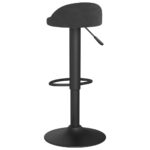 Tabourets de bar lot de 2 Noir Velours – Image 4