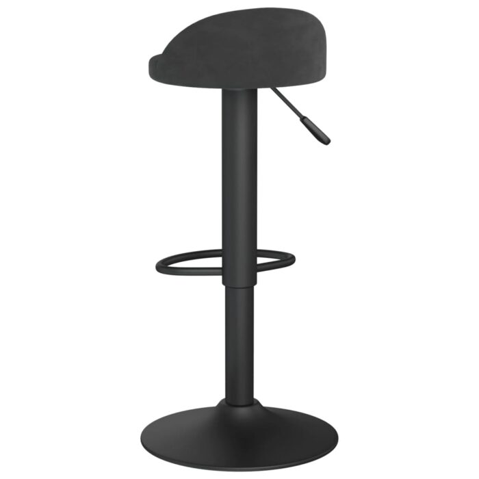 Tabourets de bar lot de 2 Noir Velours – Image 4