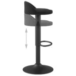Tabourets de bar lot de 2 Noir Velours – Image 5