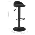 Tabourets de bar lot de 2 Noir Velours – Image 7