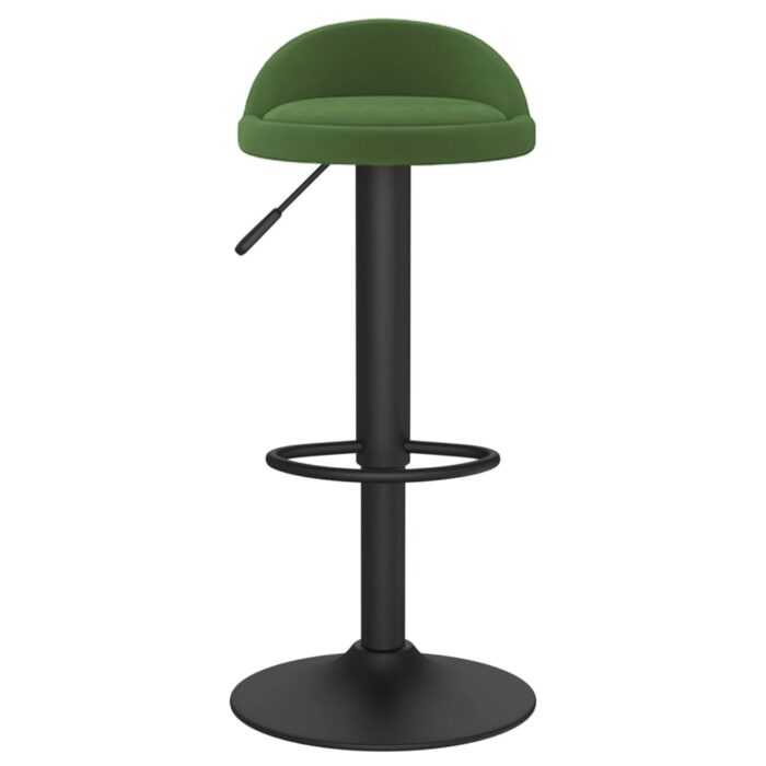 Tabourets de bar lot de 2 vert foncé velours – Image 2