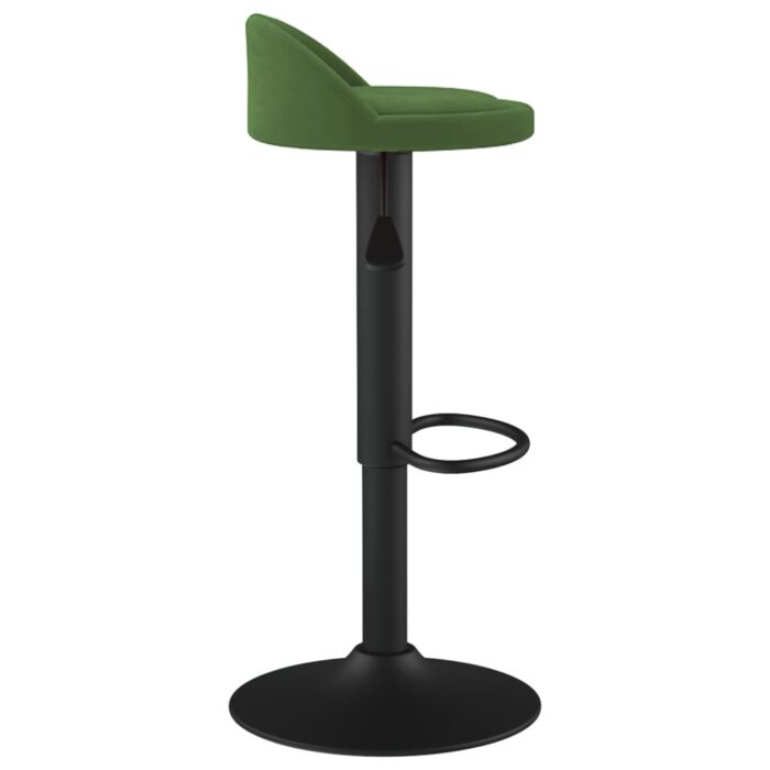 Tabourets de bar lot de 2 vert foncé velours – Image 3