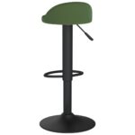 Tabourets de bar lot de 2 vert foncé velours – Image 4