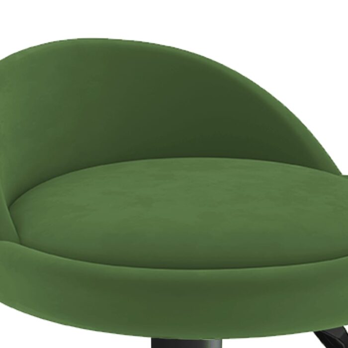 Tabourets de bar lot de 2 vert foncé velours – Image 6