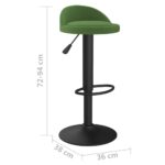 Tabourets de bar lot de 2 vert foncé velours – Image 7