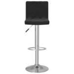 Tabourets de bar lot de 2 noir velours – Image 2