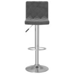 Tabourets de bar lot de 2 gris foncé velours – Image 2