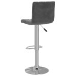 Tabourets de bar lot de 2 gris foncé velours – Image 4