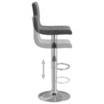 Tabourets de bar lot de 2 gris foncé velours – Image 5