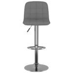 Tabourets de bar lot de 2 gris clair tissu – Image 3
