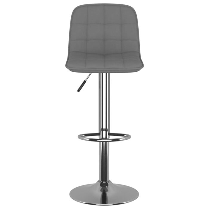 Tabourets de bar lot de 2 gris clair tissu – Image 3