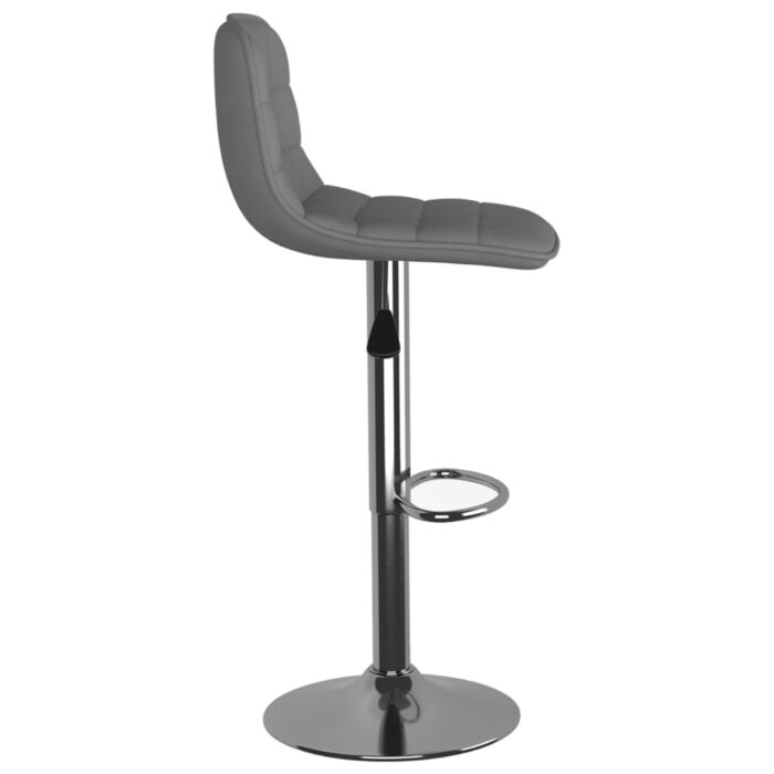 Tabourets de bar lot de 2 gris clair tissu – Image 4