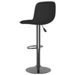 Tabourets de bar lot de 2 noir tissu – Image 5