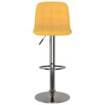 Tabourets de bar lot de 2 jaune tissu – Image 3