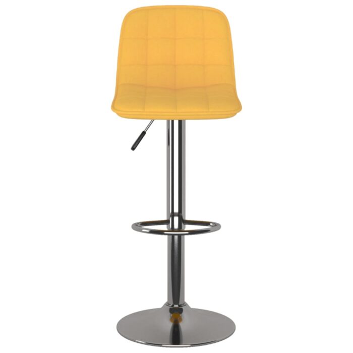 Tabourets de bar lot de 2 jaune tissu – Image 3