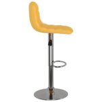 Tabourets de bar lot de 2 jaune tissu – Image 4