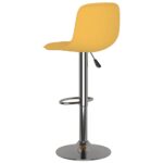Tabourets de bar lot de 2 jaune tissu – Image 5