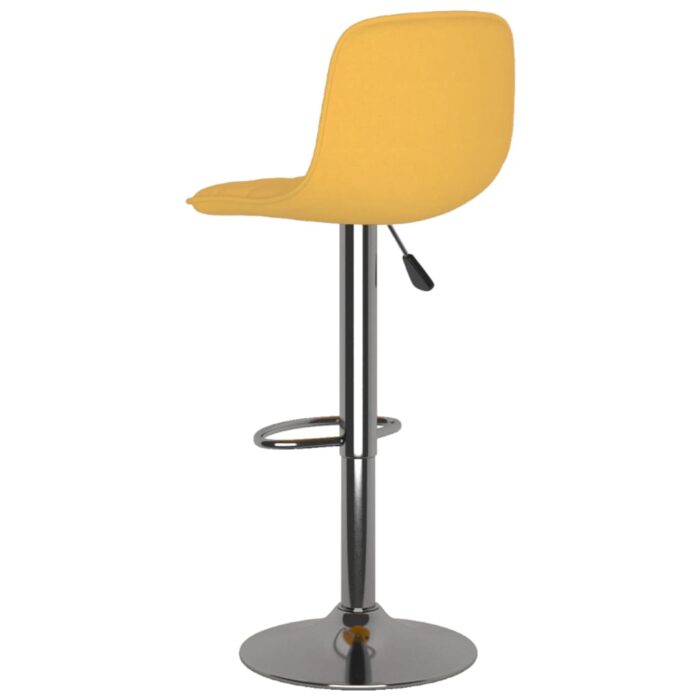 Tabourets de bar lot de 2 jaune tissu – Image 5