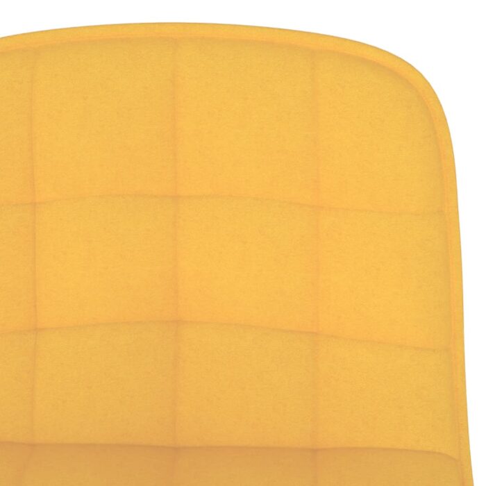 Tabourets de bar lot de 2 jaune tissu – Image 7