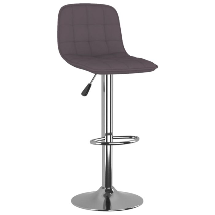 Tabourets de bar lot de 2 taupe tissu – Image 2