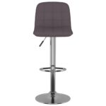 Tabourets de bar lot de 2 taupe tissu – Image 3