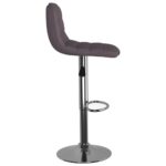 Tabourets de bar lot de 2 taupe tissu – Image 4