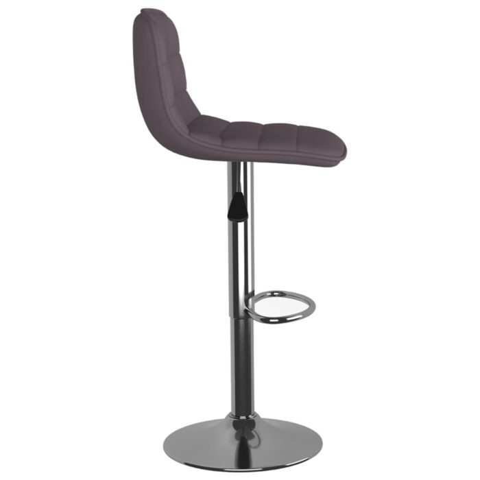 Tabourets de bar lot de 2 taupe tissu – Image 4