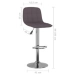 Tabourets de bar lot de 2 taupe tissu – Image 8