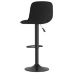 Tabourets de bar lot de 2 noir velours – Image 5