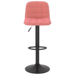 Tabourets de bar lot de 2 rose velours – Image 3
