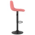 Tabourets de bar lot de 2 rose velours – Image 4