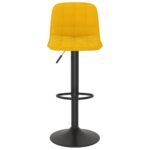 Tabourets de bar lot de 2 Jaune Velours – Image 3