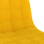 Tabourets de bar lot de 2 Jaune Velours – Image 7